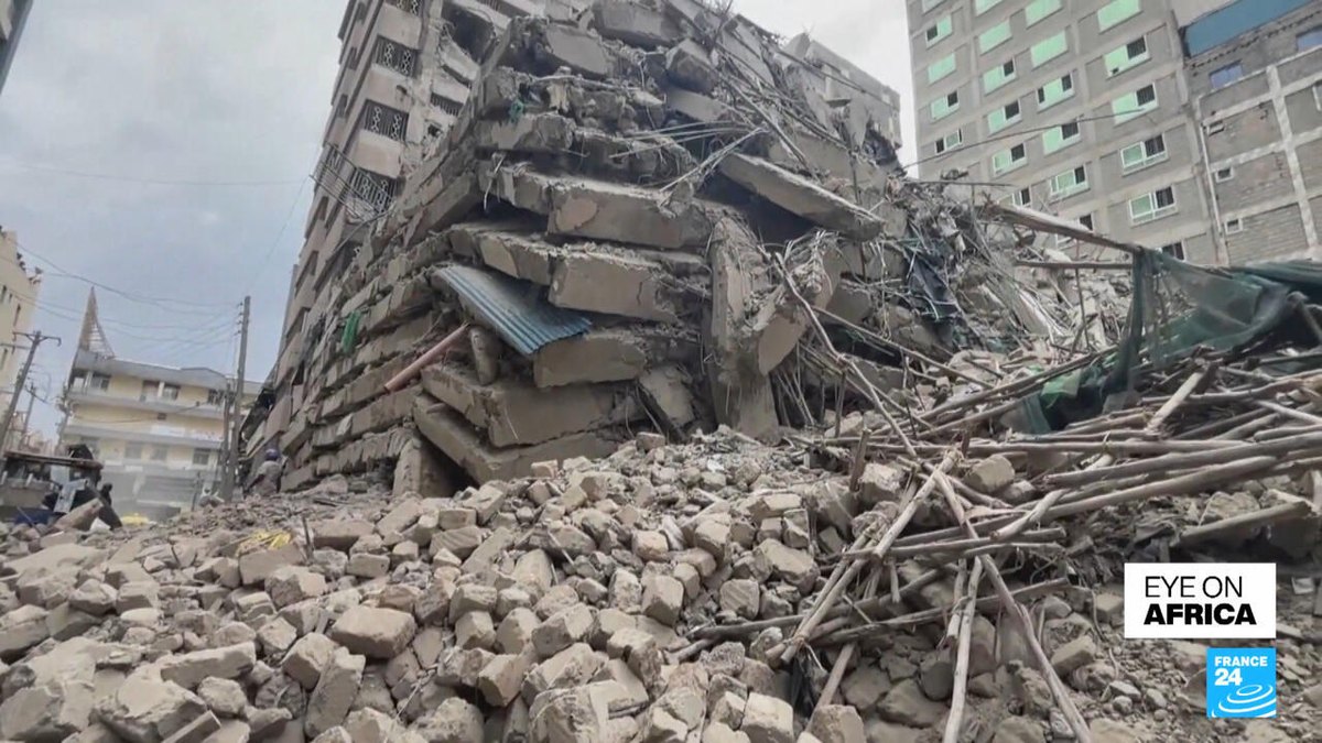 Dhismo dabaqyo ka badan 10 oo ku dumay Nairobi, dadaal lagu badbaadinayo dad ku xayiran ayaa socda
