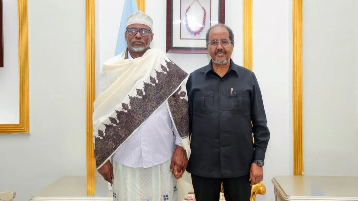 Xasan Sheekh iyo Islaan Ciise oo Muqdisho kaga wada-hadlay duqeyntii Nugaal