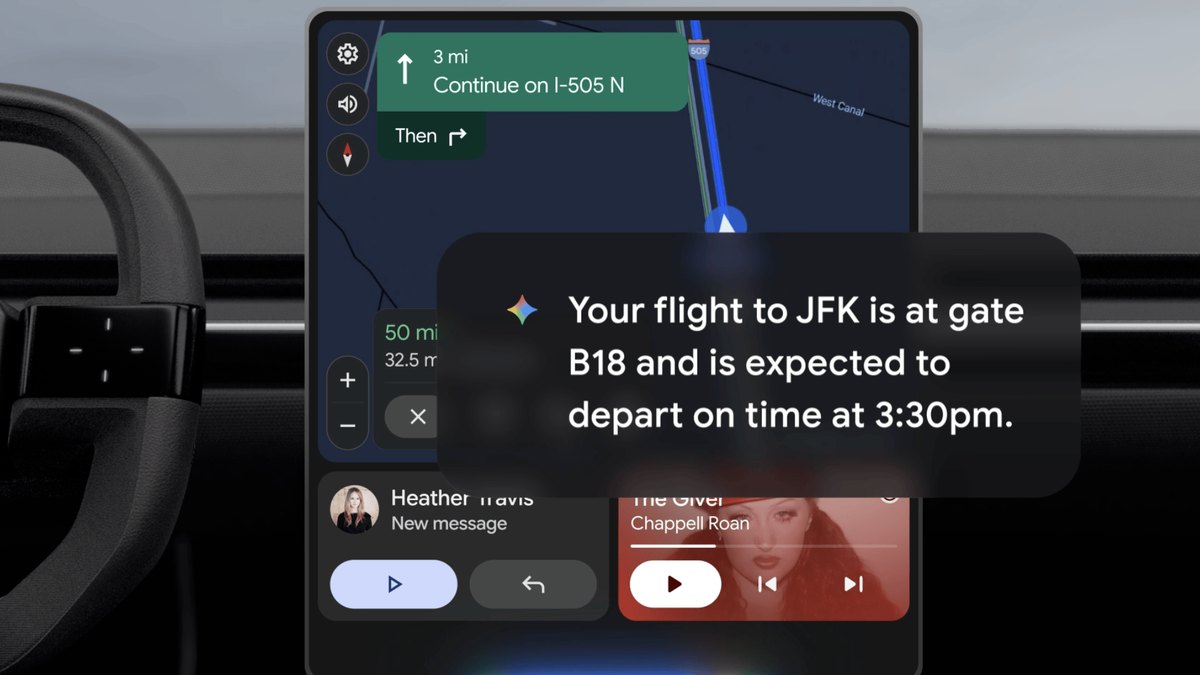 Google oo Gemini AI ku darayo Android Auto iyo baabuurta leh Google built-in