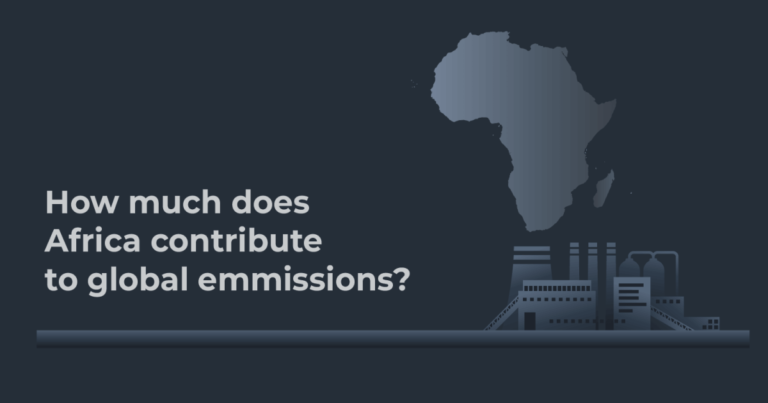 How much does Africa contribute to global carbon emissions?