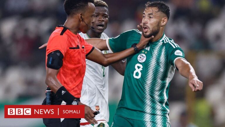 Koobka Qaramada Afrika: Sawirka hadalheynta dhaliyay ee garsooraha Soomaaliga iyo cayaartii Aljeeriya iyo Mauritania