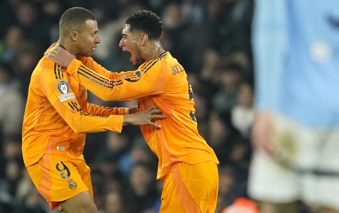 Bellingham strikes late for Real Madrid in 3-2 win at Man City in Champions League 1st leg playoff
