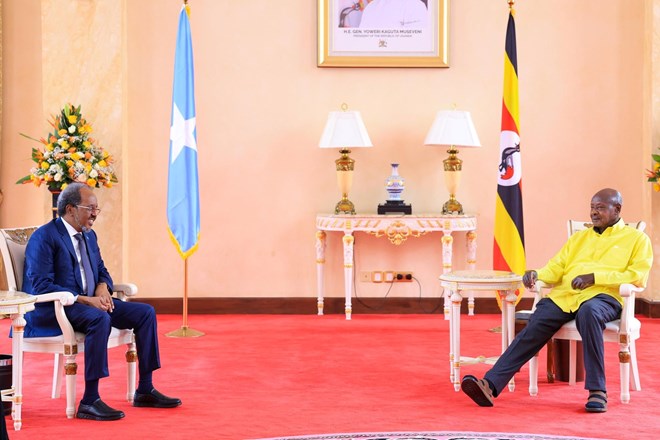 Somali President holds talks with Museveni before heading to DRC peace summit