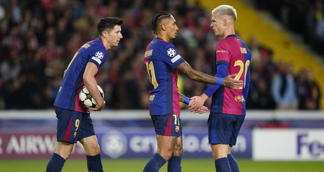 Front three on fire as Barcelona trounces Dortmund in Champions League