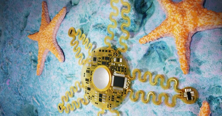 Starfish-inspired patch solves key issues for wearable heart sensors