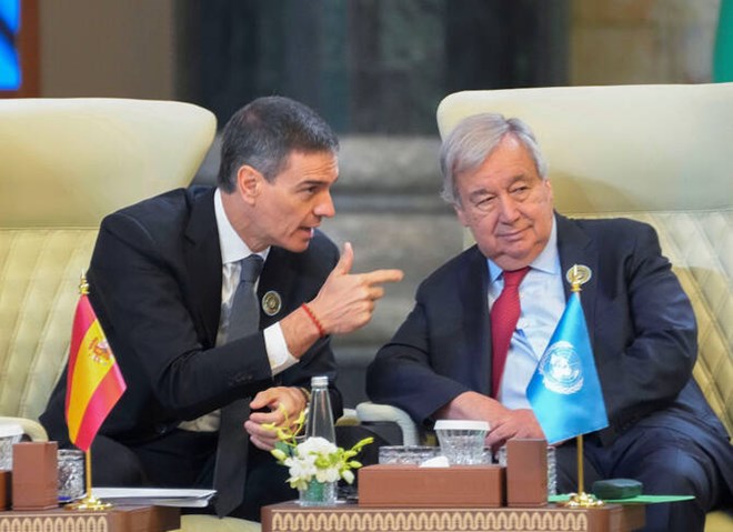 UN chief at Baghdad summit repeats rejection of Israeli-US aid plan for Gaza