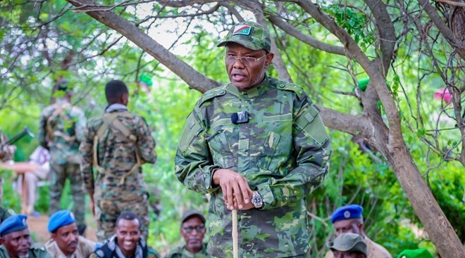 Southwest President Laftagareen visits frontlines in Bay region ahead of anti-Al-Shabaab offensive