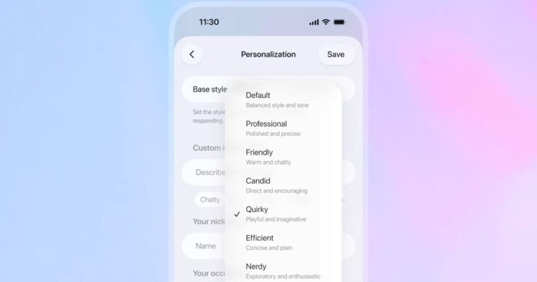 OpenAI launches ChatGPT 5.1 with 8 new personalities, warmer tone, and quicker replies