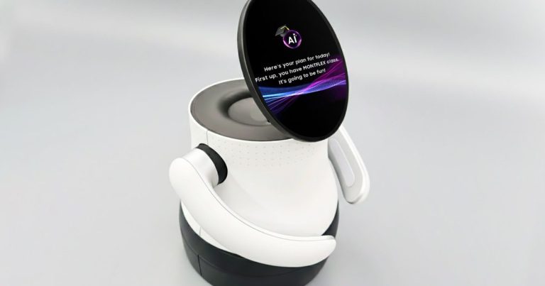 Samsung concepts put an OLED screen on a classroom robot and retro music gear 