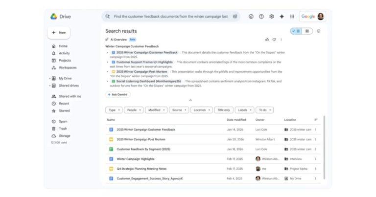 Google Drive gets AI Overviews to help you quickly find key details in your files
