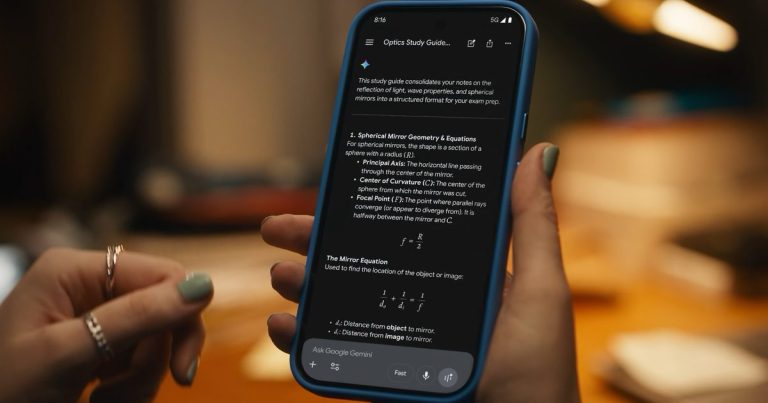 Google Gemini can turn your pile of handwritten notes into a full study guide in seconds